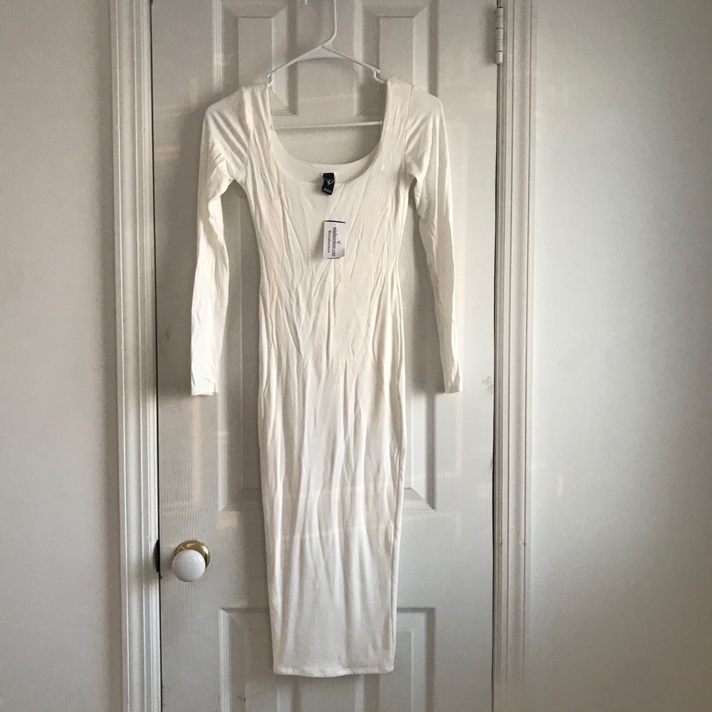 Windsor Long Sleeve White Dress